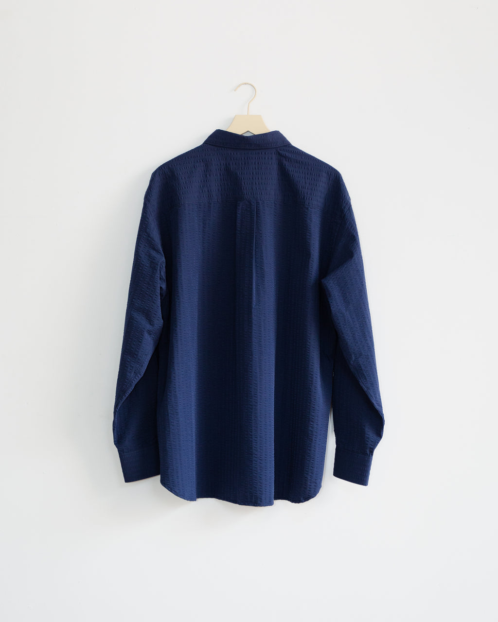 Arne Shirt -  Dark Blue Seersucker